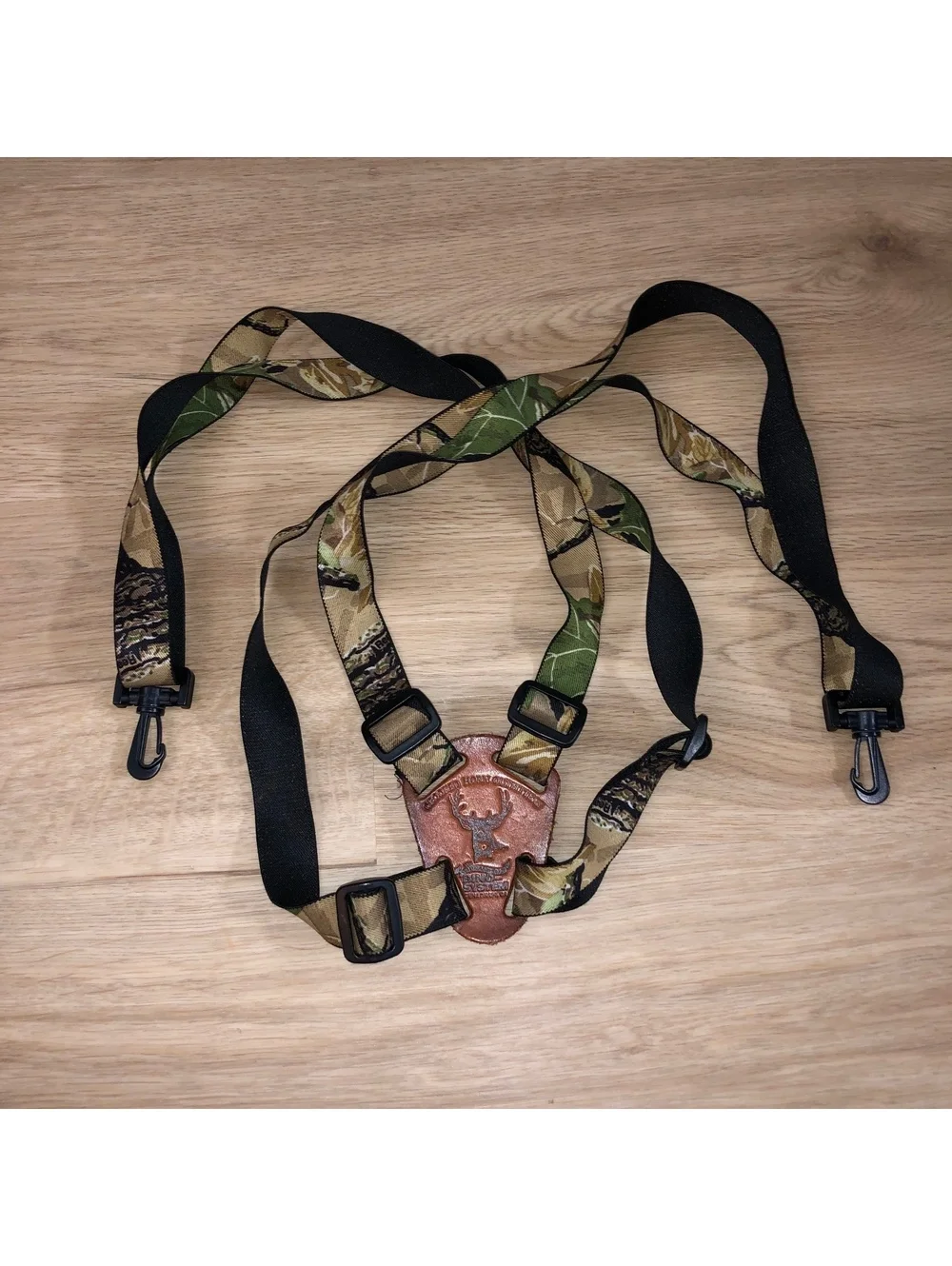 CROOKED HORN OUTFITTERS SLIDE & FLEX BINO SYSTEM HARNESS BINOCULARS STRAPS CAMO